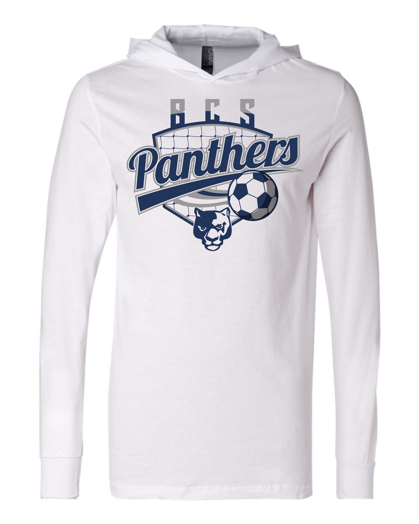 BCS Panthers Soccer Shield - Adult Hooded Long Sleeve