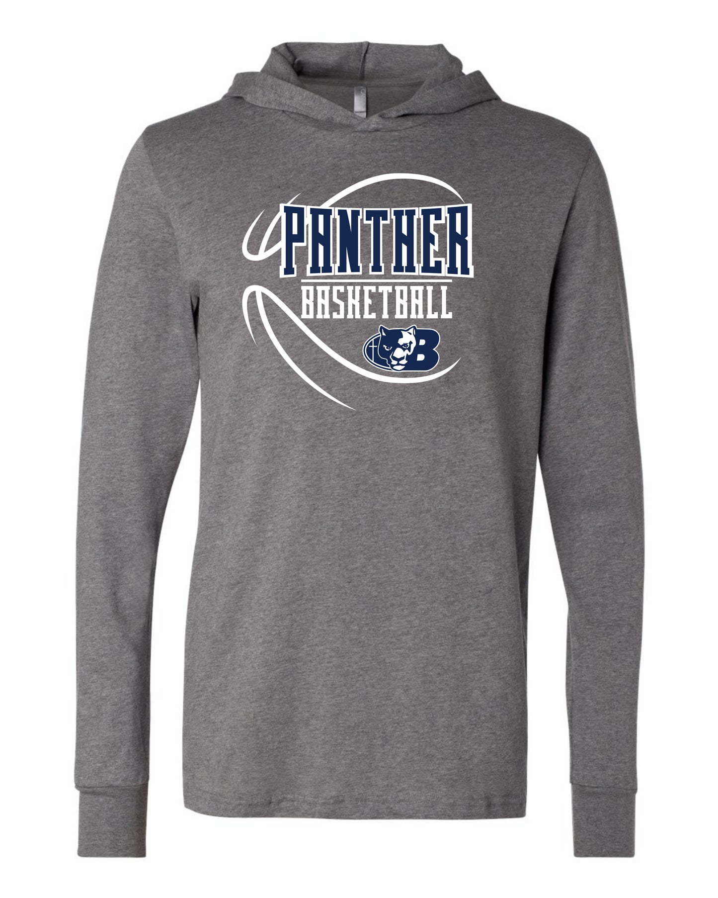 Panther BBall Abstract Ball - Adult Hooded Long Sleeve