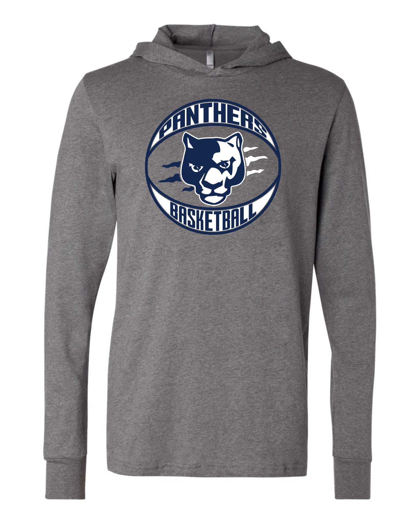 Panthers BBall Claw Ball - Adult Hooded Long Sleeve
