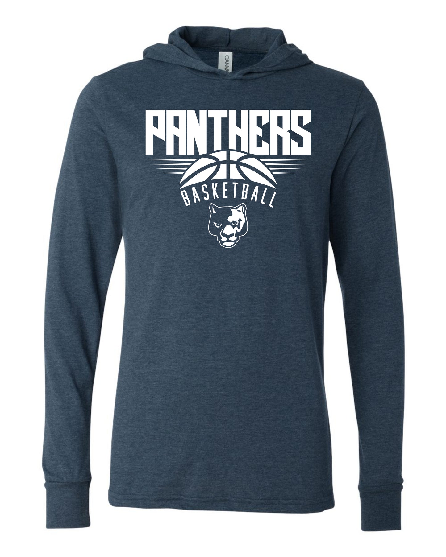 Panthers Basketball - Adult Hooded Long Sleeve