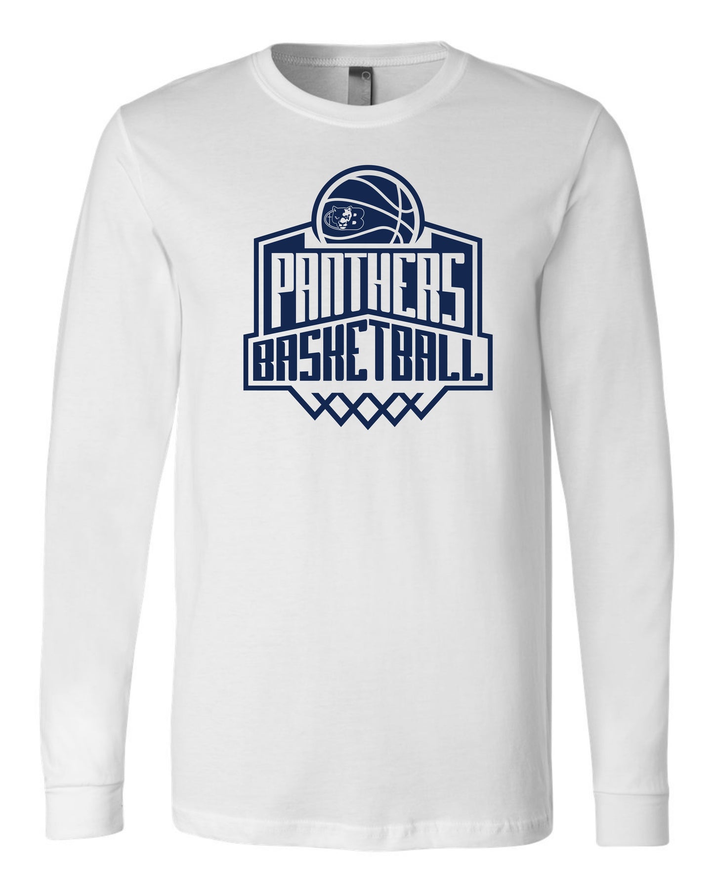 Panthers Basketball Backboard - Adult Long Sleeve