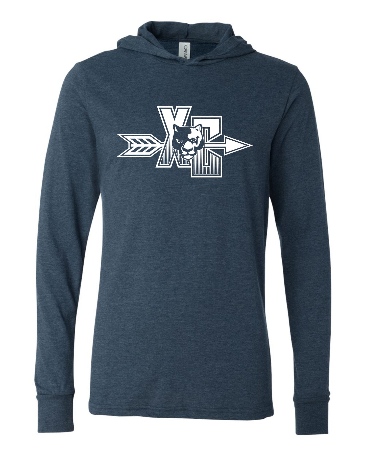 XC Panther Head - Adult Hooded Long Sleeve