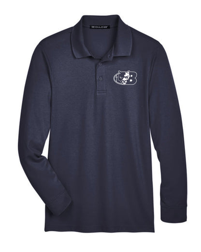 BCS Coaches Performance Polo - Adult Mens Long Sleeve