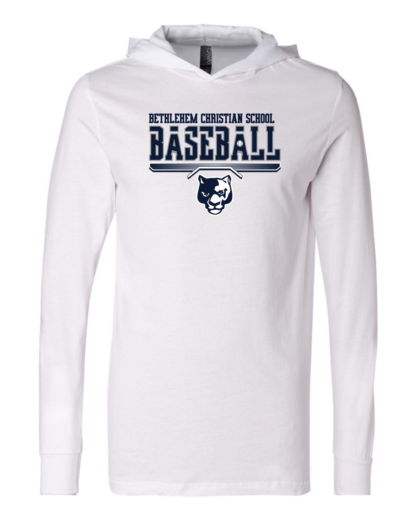 Bethlehem Christian School Baseball - Adult Hooded Long Sleeve