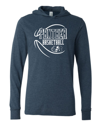 Panther BBall Abstract Ball - Adult Hooded Long Sleeve