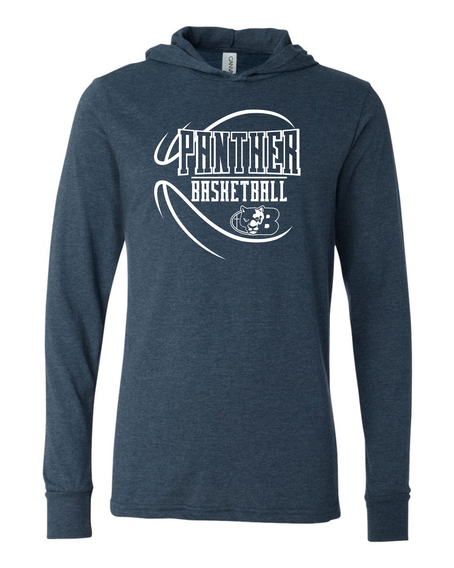 Panther BBall Abstract Ball - Adult Hooded Long Sleeve