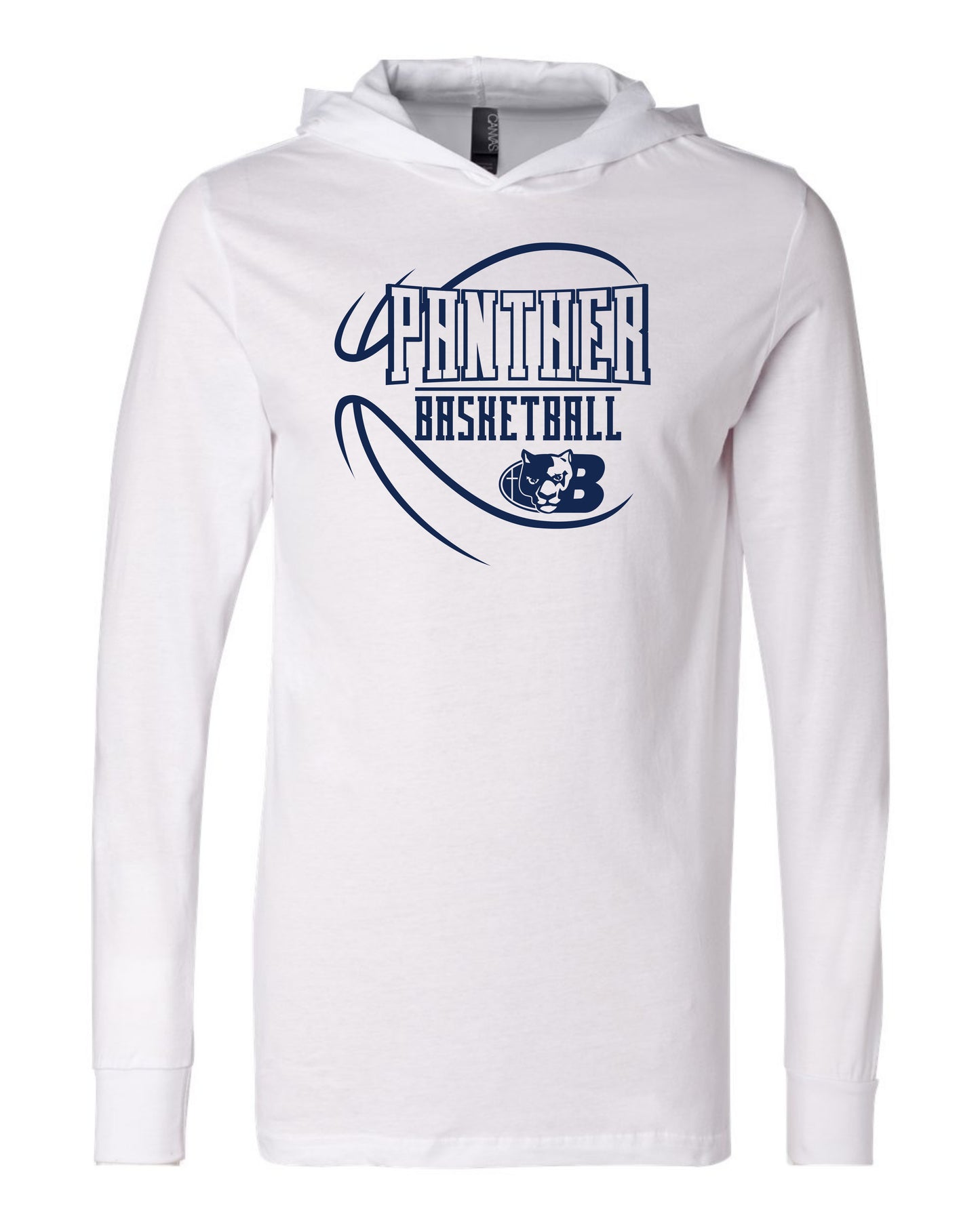 Panther BBall Abstract Ball - Adult Hooded Long Sleeve