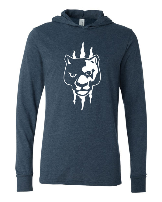 Panther Head Claw Slash - Adult Hooded Long Sleeve