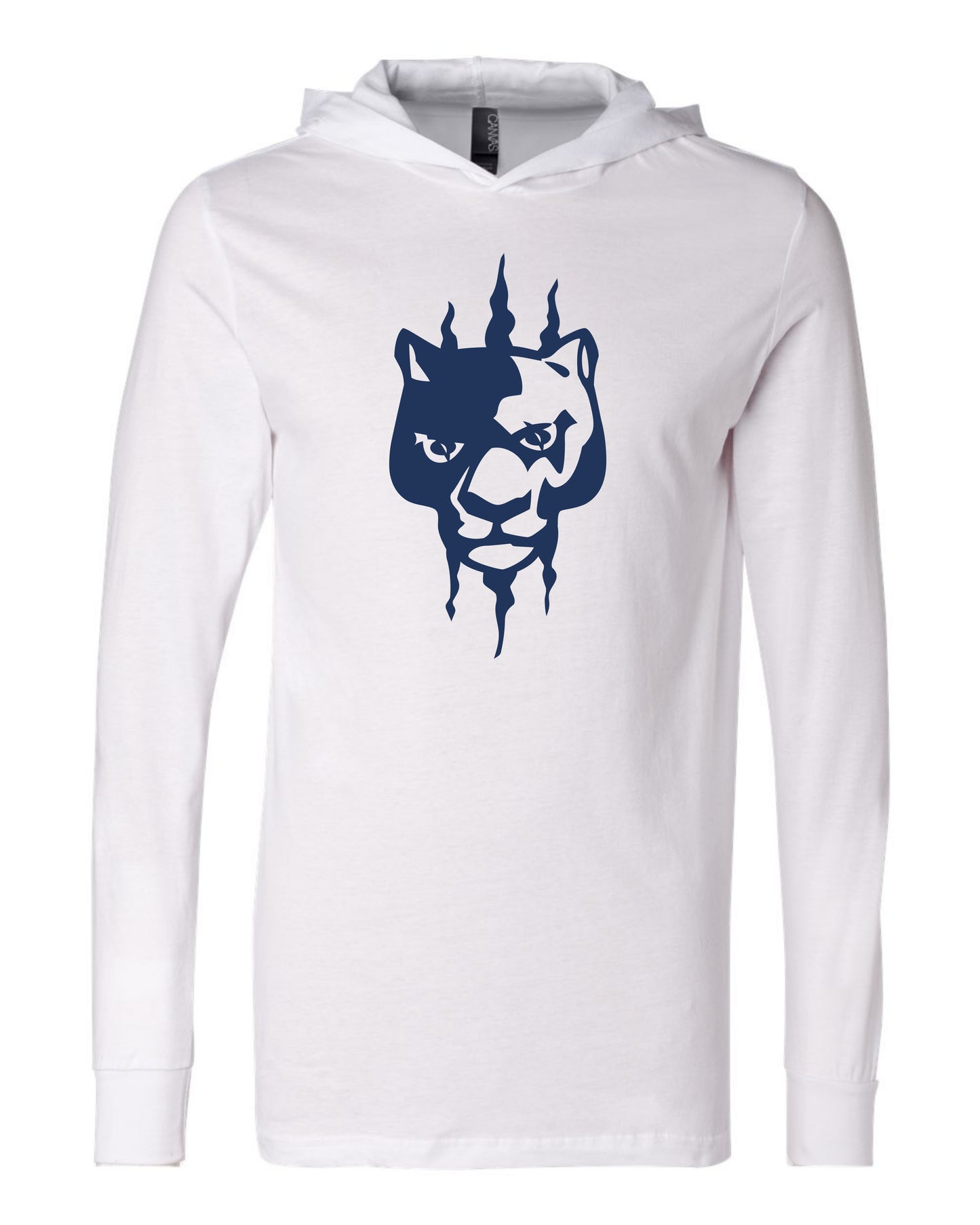 Panther Head Claw Slash - Adult Hooded Long Sleeve