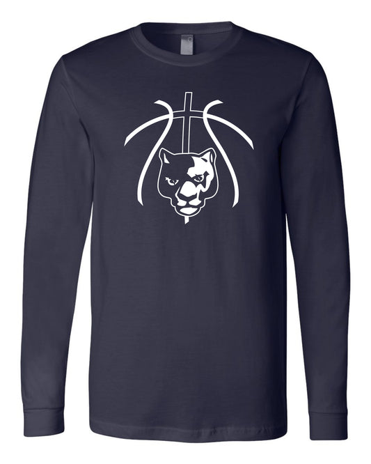 Panther Head Cross Ball - Youth Long Sleeve