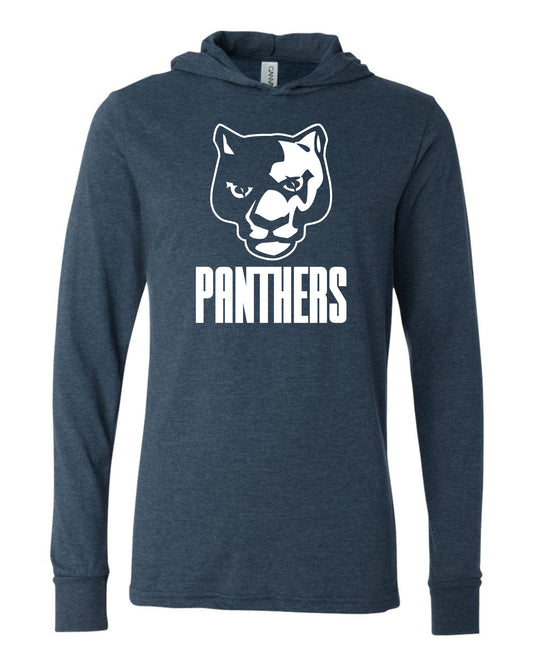Panther Head Panthers - Adult Hooded Long Sleeve