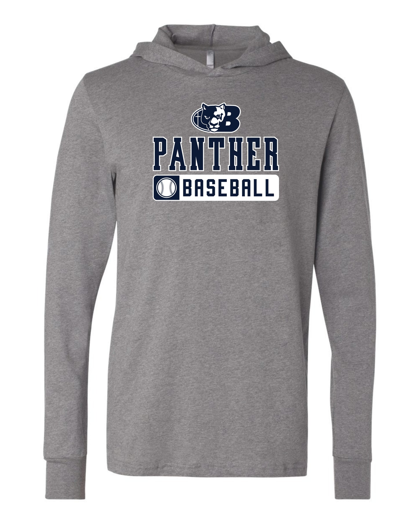Panther Baseball - Adult Hooded Long Sleeve