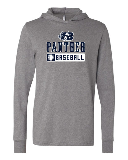 Panther Baseball - Adult Hooded Long Sleeve