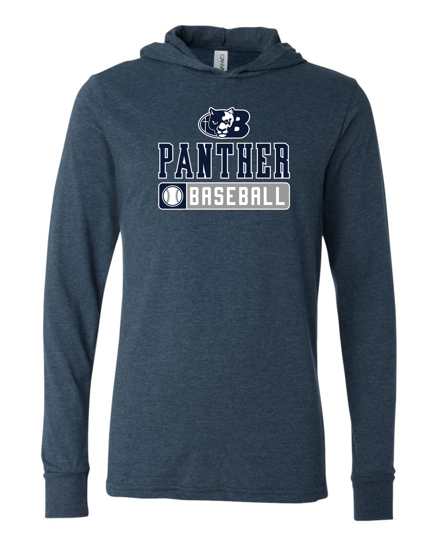 Panther Baseball - Adult Hooded Long Sleeve
