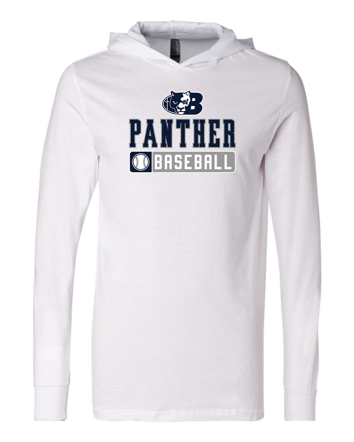 Panther Baseball - Adult Hooded Long Sleeve