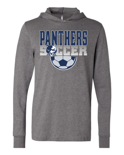 Panthers Soccer Faded - Adult Hooded Long Sleeve