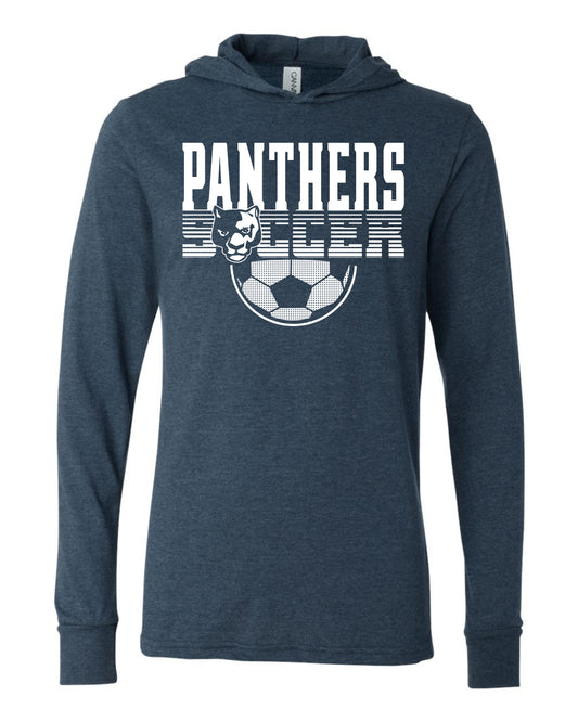 Panthers Soccer Faded - Adult Hooded Long Sleeve