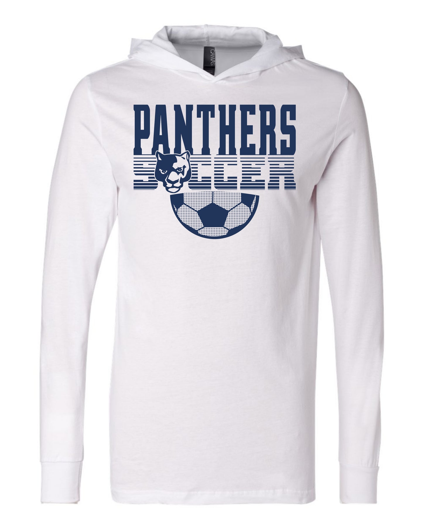 Panthers Soccer Faded - Adult Hooded Long Sleeve