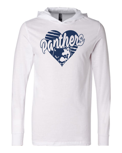 Panthers Heart - Adult Hooded Long Sleeve