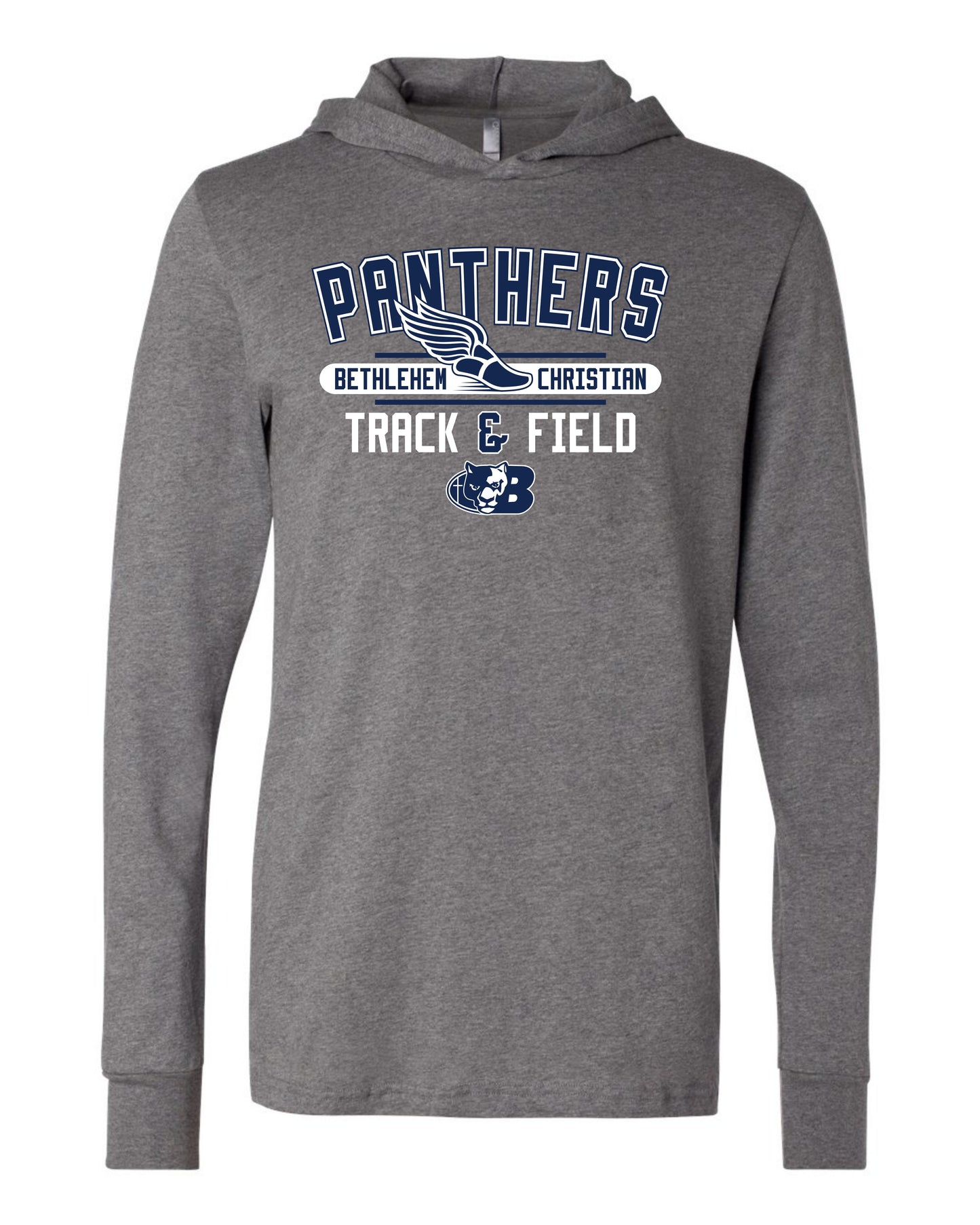 Panthers Track-n-Field - Adult Hooded Long Sleeve