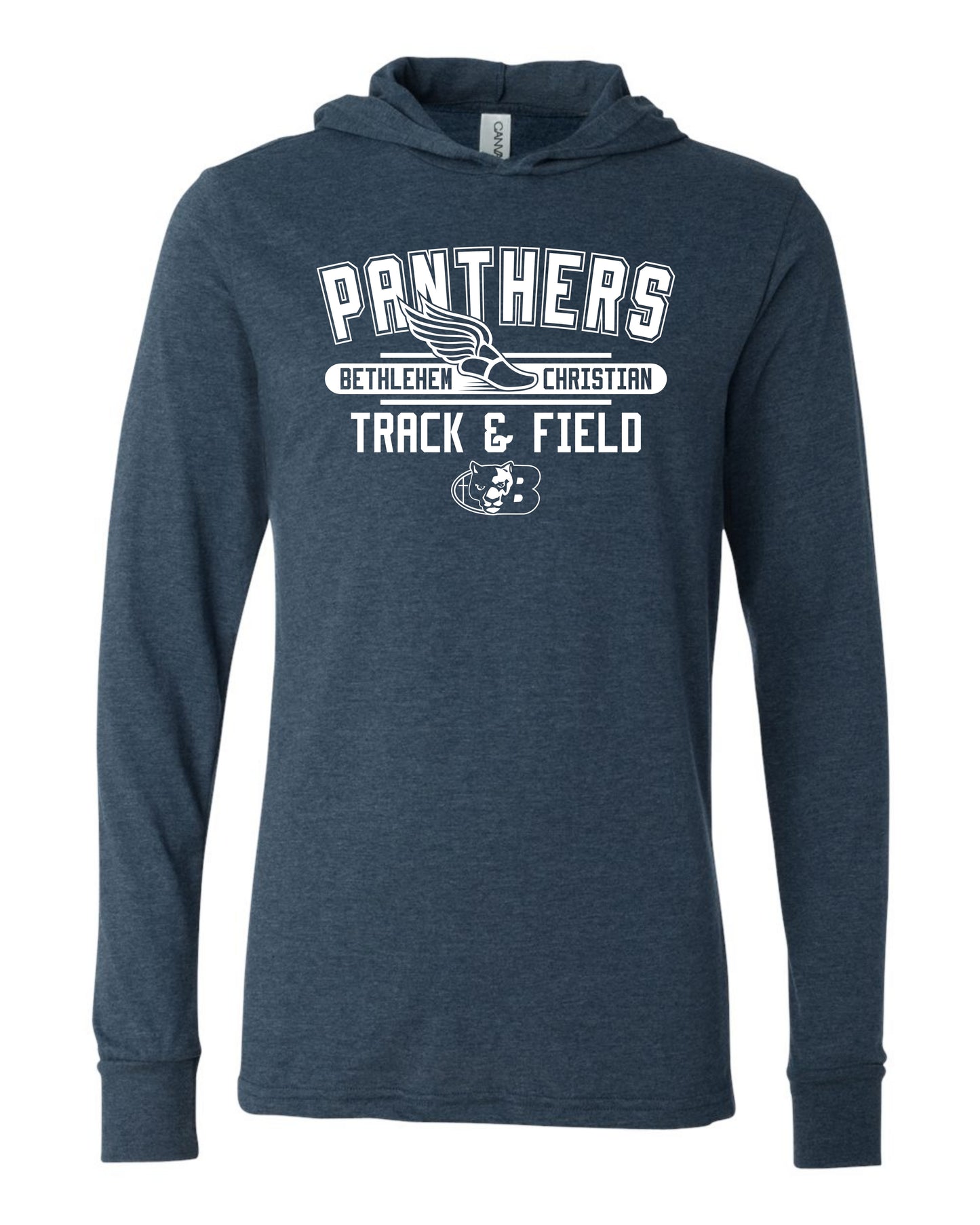 Panthers Track-n-Field - Adult Hooded Long Sleeve