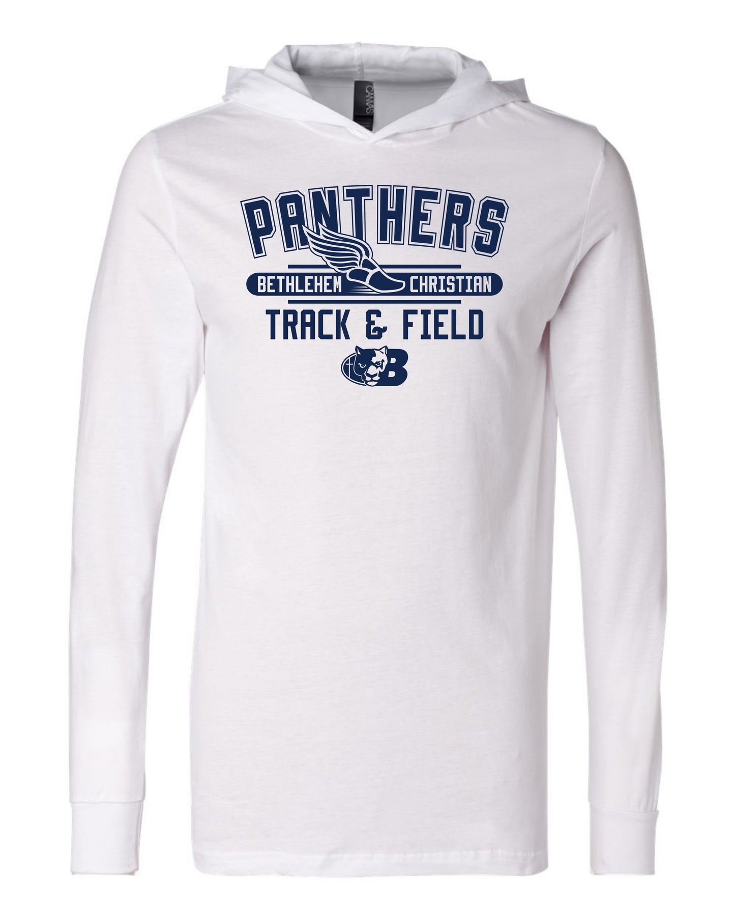 Panthers Track-n-Field - Adult Hooded Long Sleeve