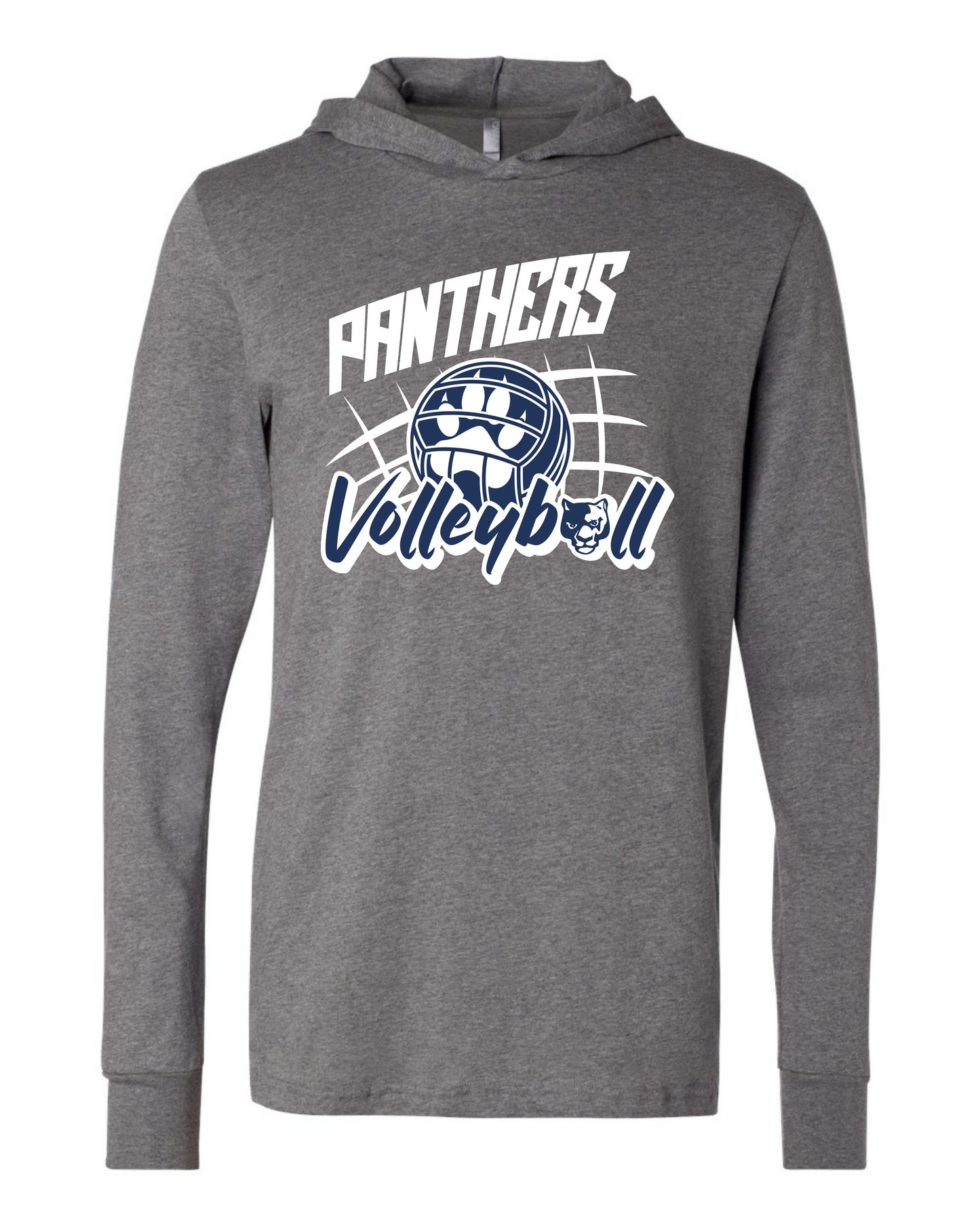 Panthers Volleyball Paw Ball - Adult Hooded Long Sleeve