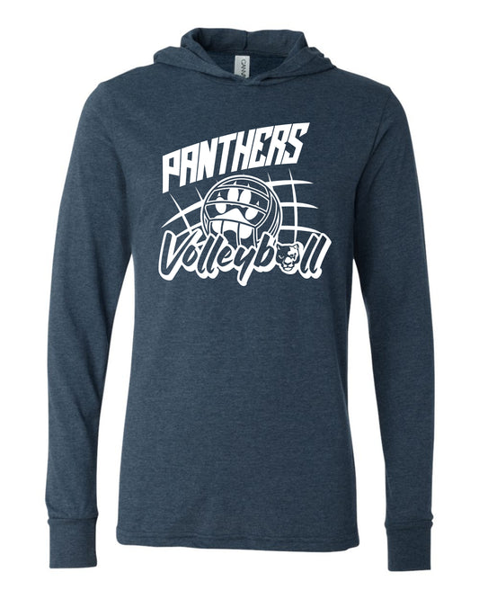 Panthers Volleyball Paw Ball - Adult Hooded Long Sleeve