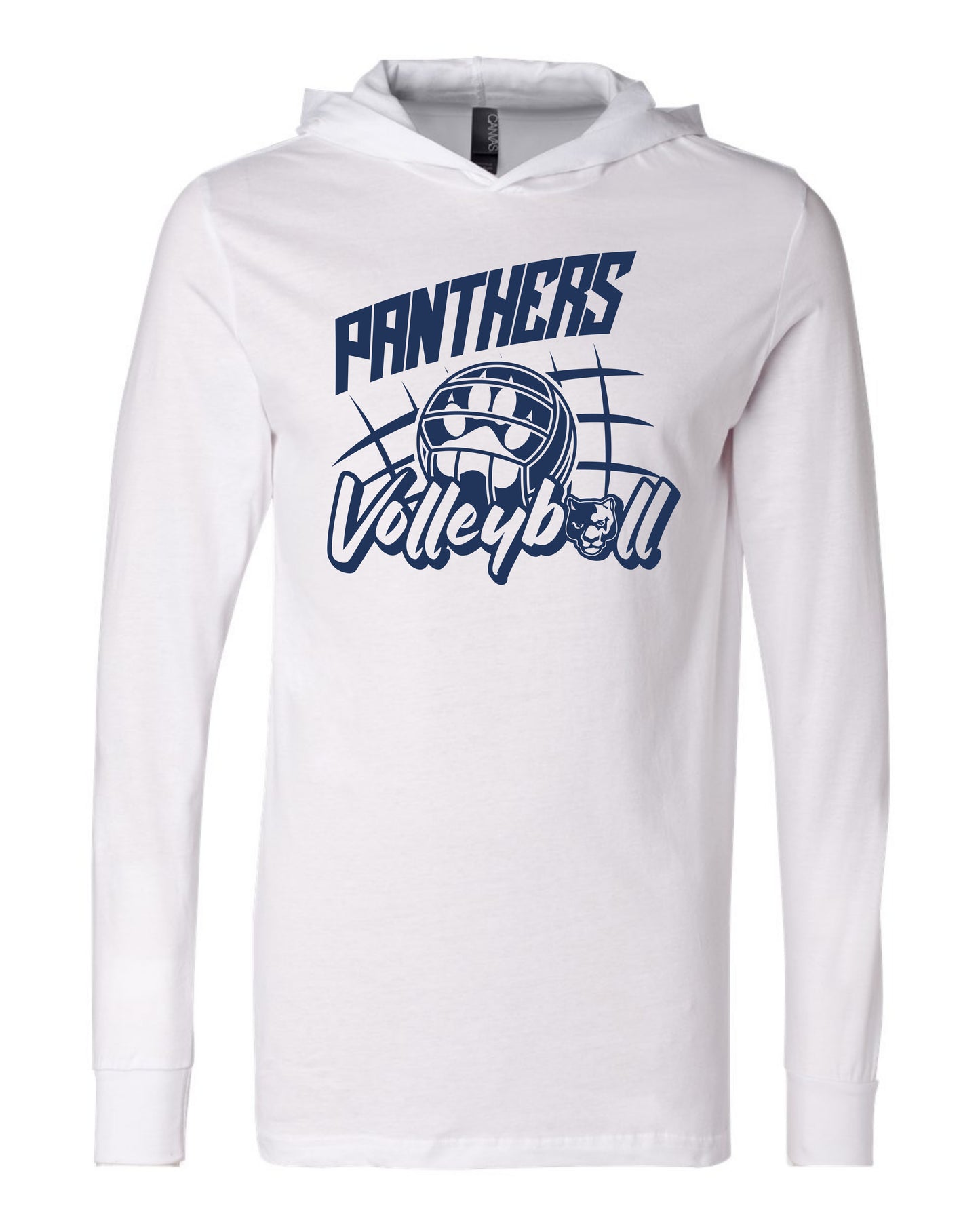 Panthers Volleyball Paw Ball - Adult Hooded Long Sleeve