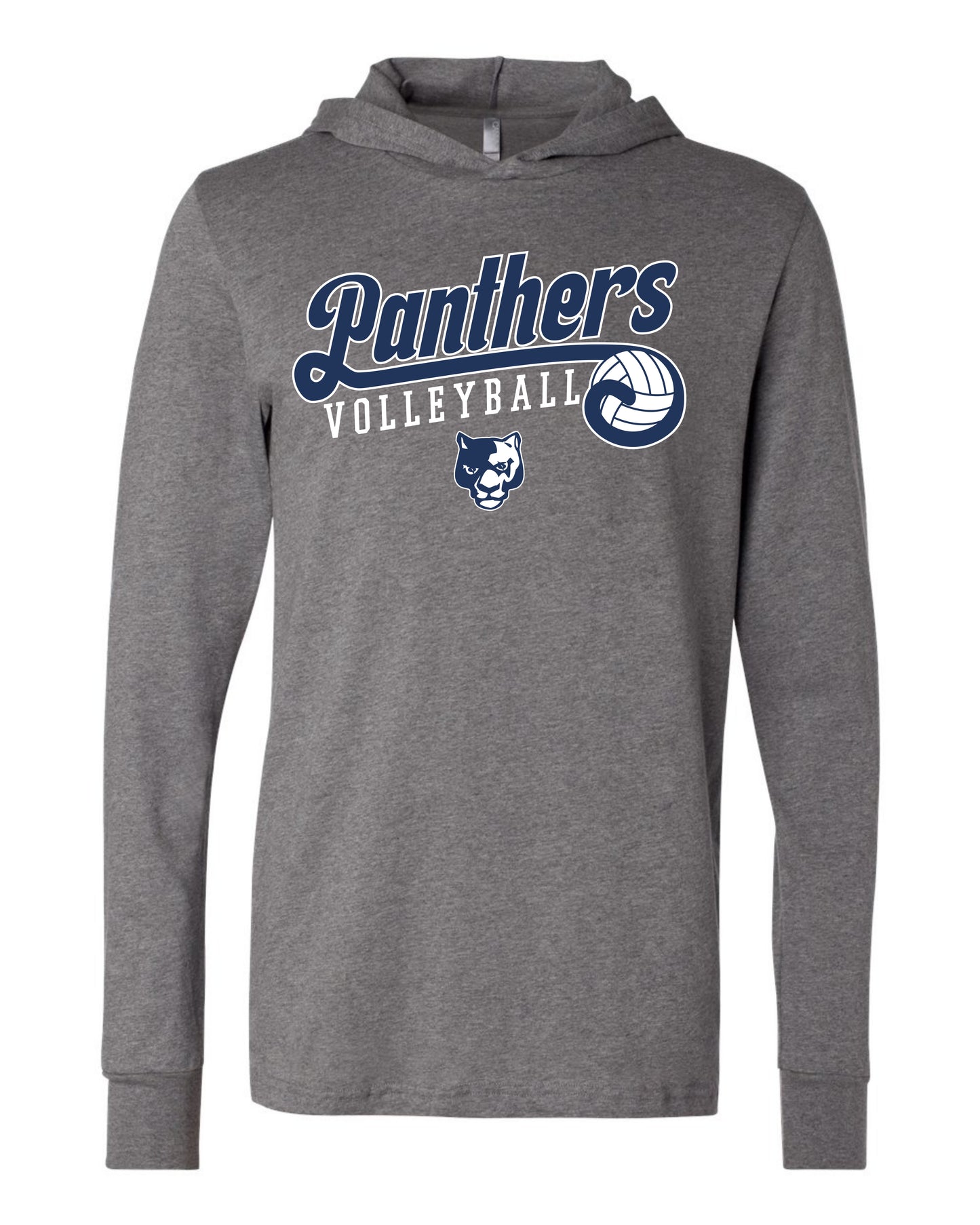 Panthers Volleyball Retro - Adult Hooded Long Sleeve