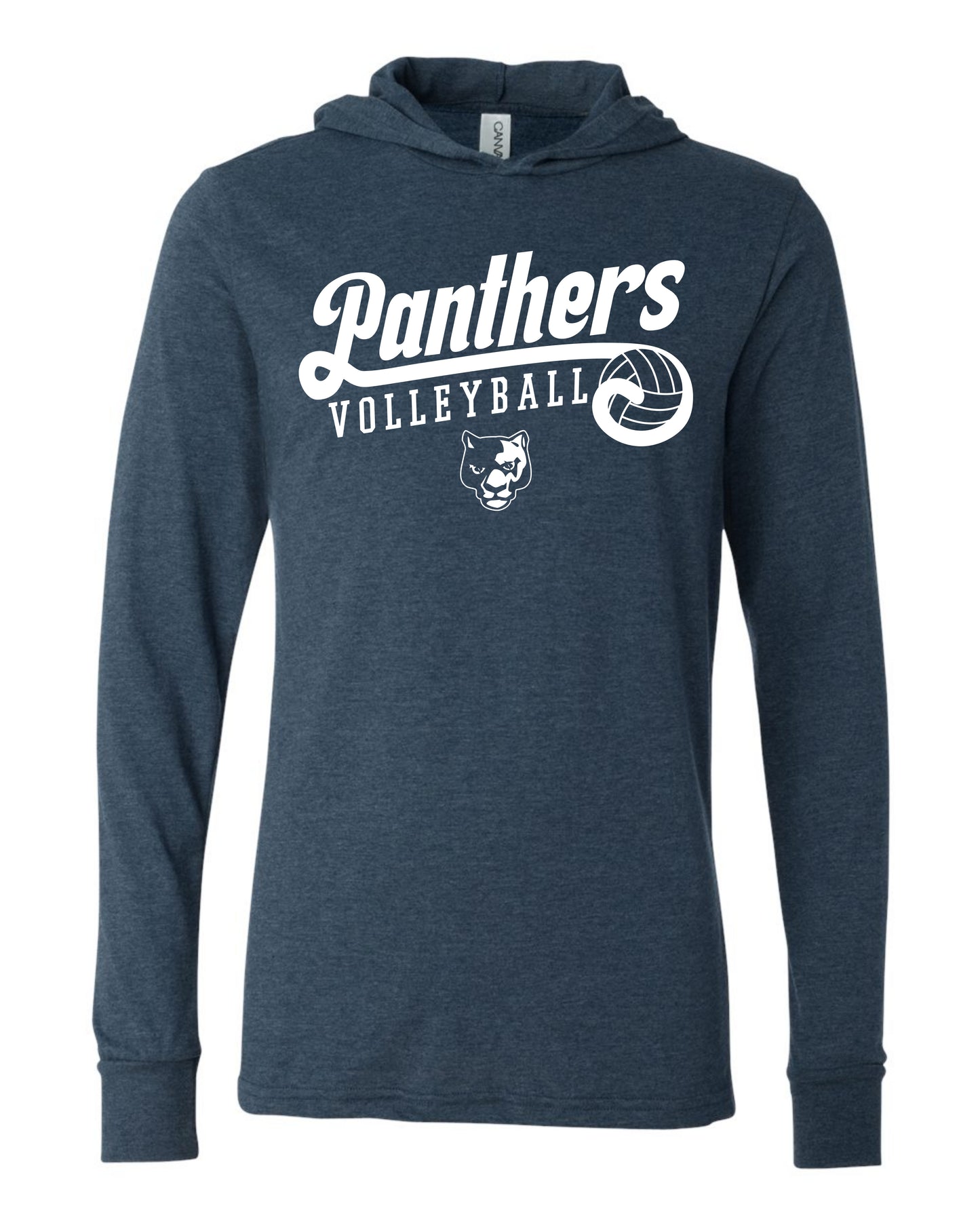 Panthers Volleyball Retro - Adult Hooded Long Sleeve