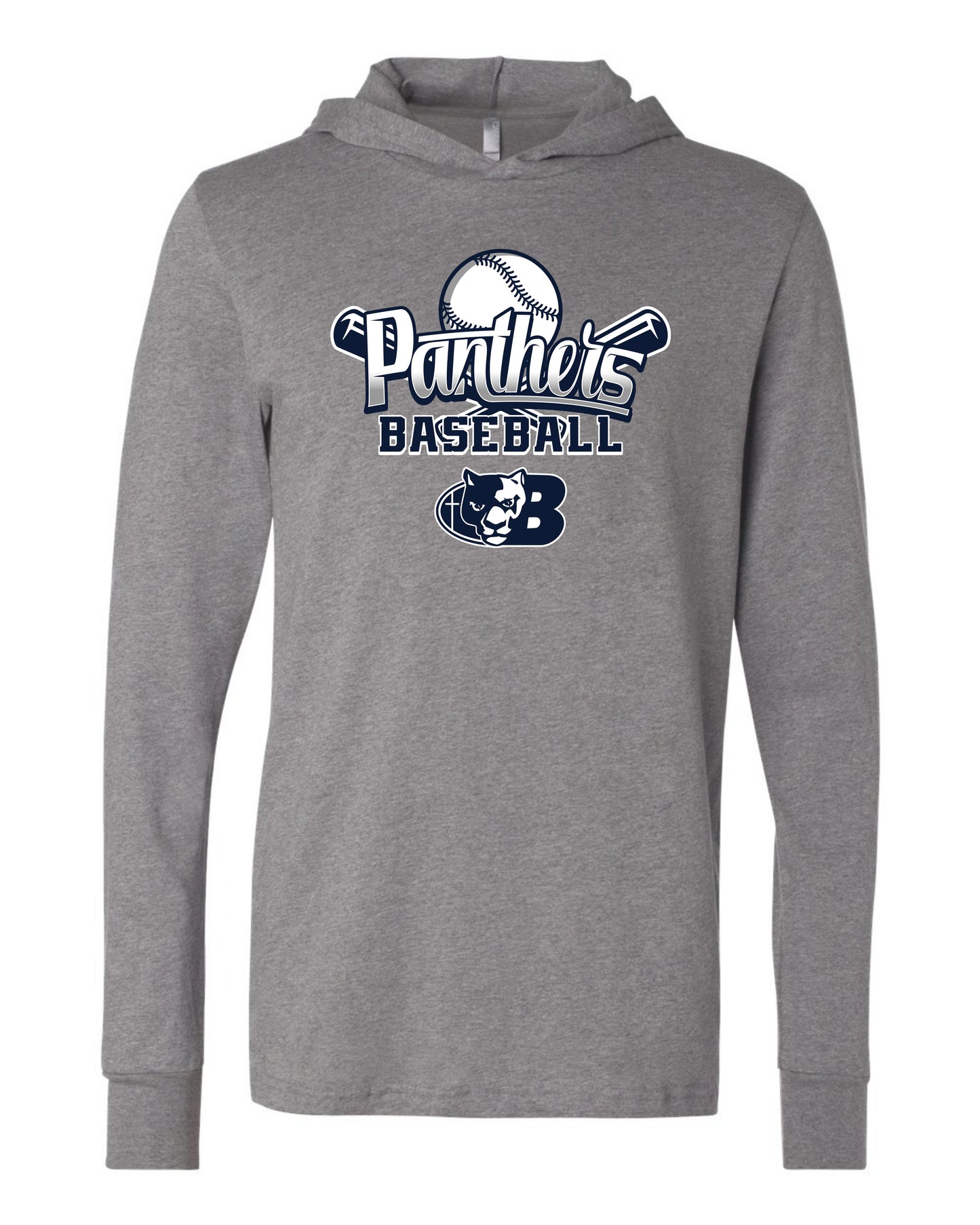 Panthers Baseball - Adult Hooded Long Sleeve