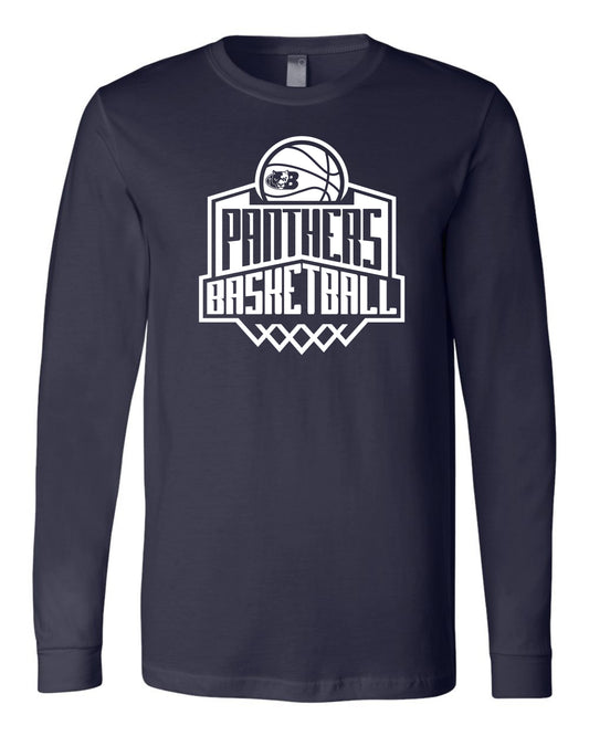 Panthers Basketball Backboard - Adult Long Sleeve