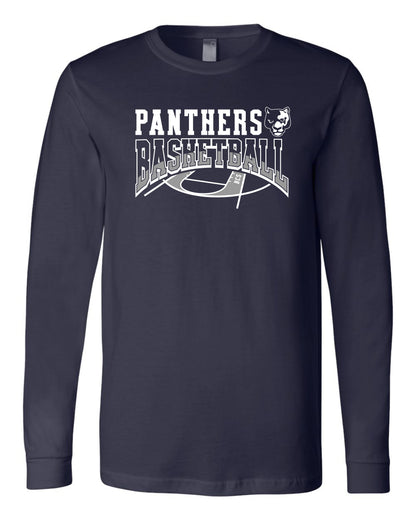 Panthers Basketball Court - Youth Long Sleeve