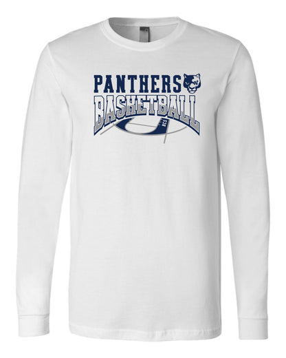 Panthers Basketball Court - Youth Long Sleeve