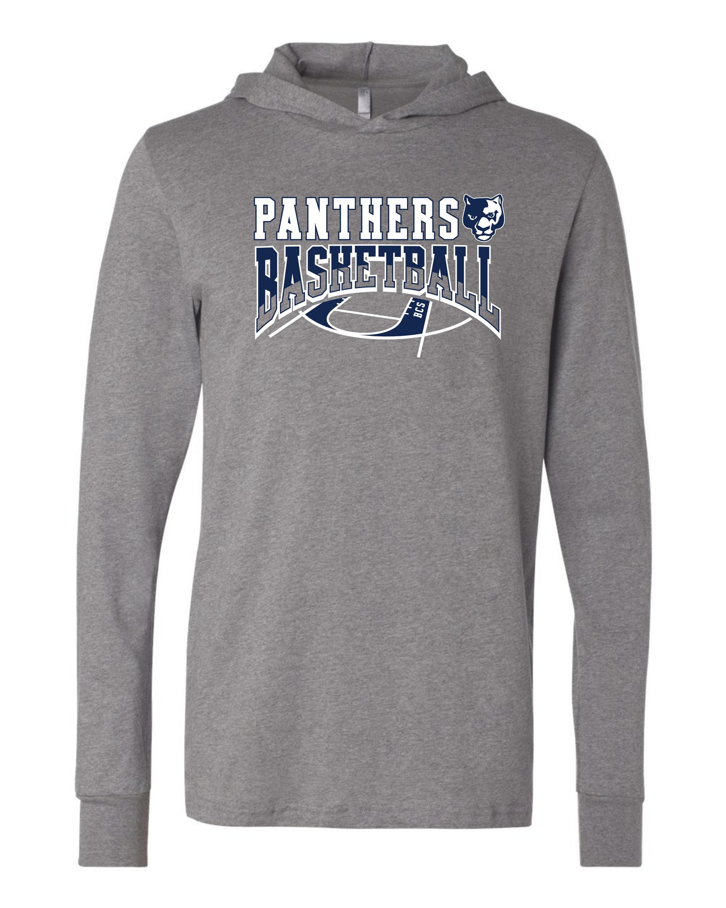 Panthers Basketball court - Adult Hooded Long Sleeve