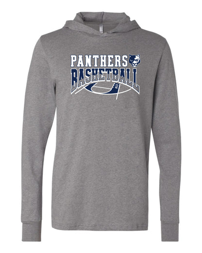 Panthers Basketball court - Adult Hooded Long Sleeve