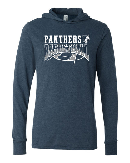 Panthers Basketball court - Adult Hooded Long Sleeve