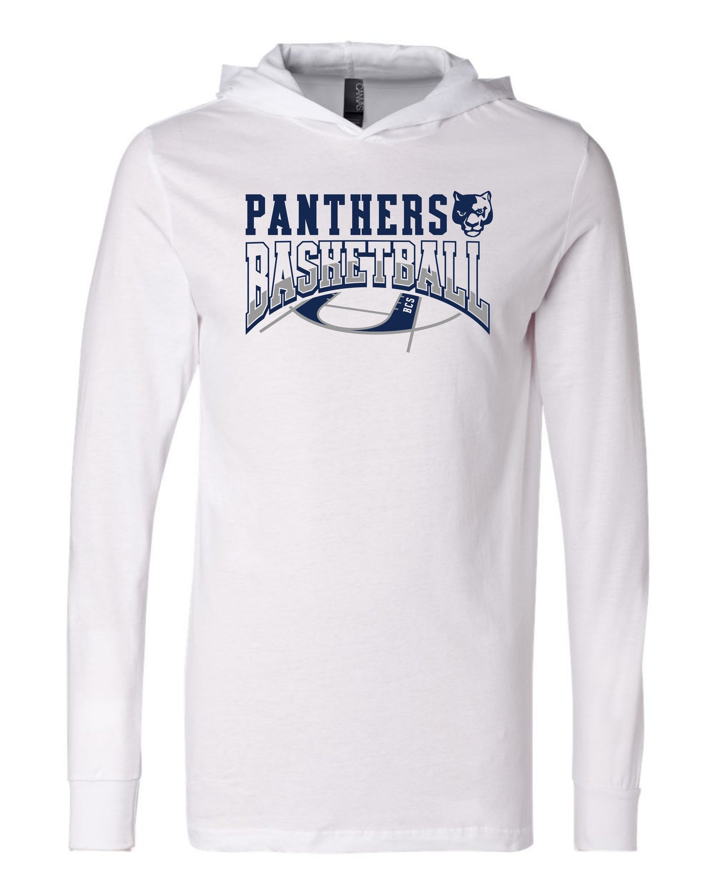 Panthers Basketball court - Adult Hooded Long Sleeve