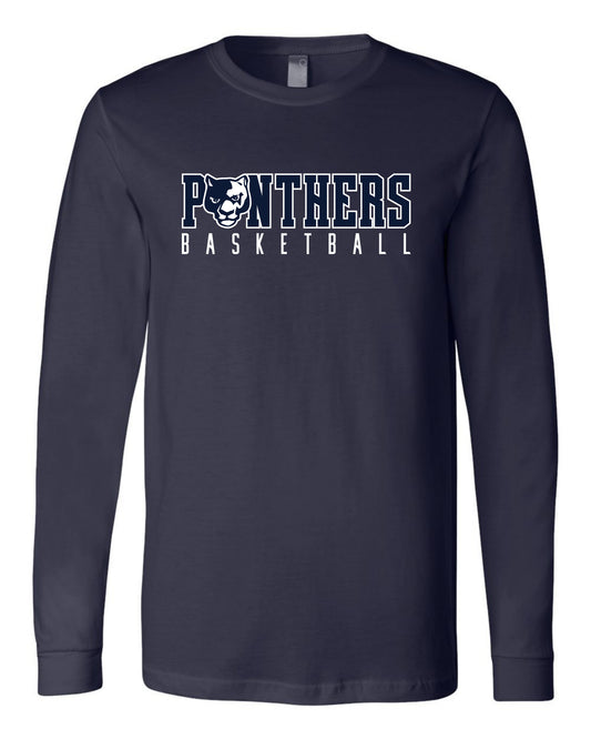Panthers Head Basketball - Youth Long Sleeve