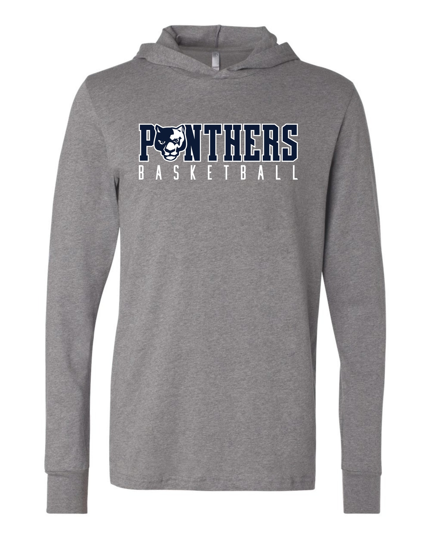 Panthers Head Basketball - Adult Hooded Long Sleeve