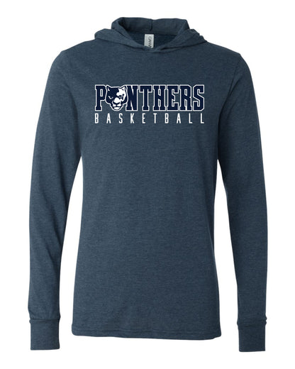 Panthers Head Basketball - Adult Hooded Long Sleeve