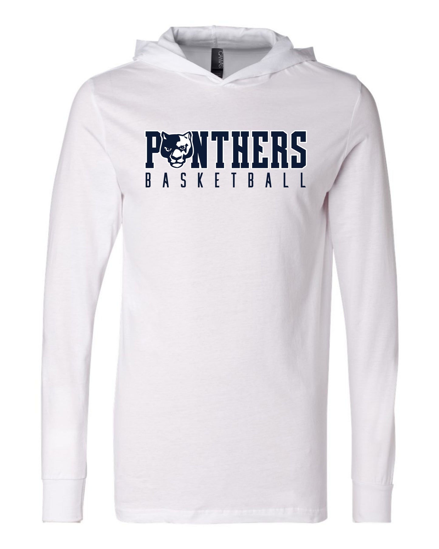 Panthers Head Basketball - Adult Hooded Long Sleeve
