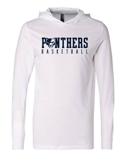 Panthers Head Basketball - Adult Hooded Long Sleeve