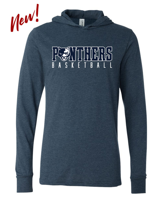 Panthers Head Basketball - Adult Hooded Long Sleeve