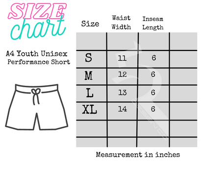 Panther Head - Youth 6" Performance Shorts