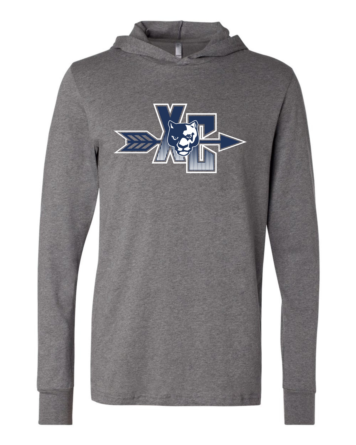 XC Panther Head - Adult Hooded Long Sleeve